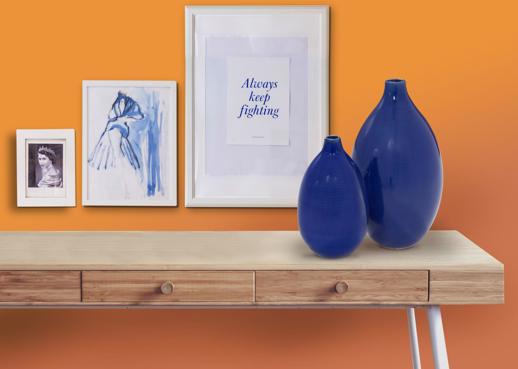 Accessories Accessories Cobalt Blue Glaze Ceramic Vases - Set of 2