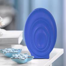 Radiant Blue Tall Ceramic Vase