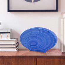 Radiant Blue Wide Ceramic Vase