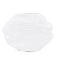 Ebb Vase in Glossy White, Short