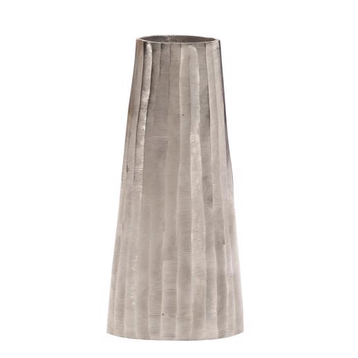  Accessories Accessories Silver Chiseled Metal Vase