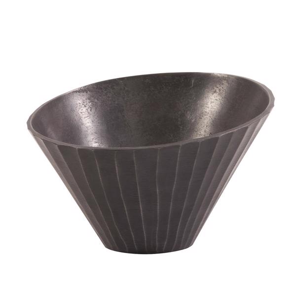 Vinyl Wall Covering Accessories Accessories Graphite Chiseled Metal Bowl