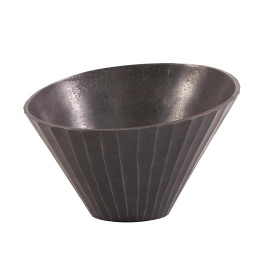  Accessories Accessories Graphite Chiseled Metal Bowl