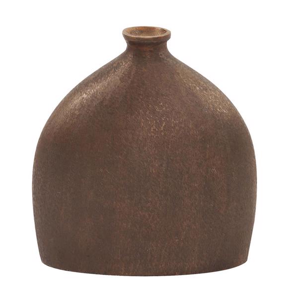 Vinyl Wall Covering Accessories Accessories Textured Flask Vase in Dark Copper, Small