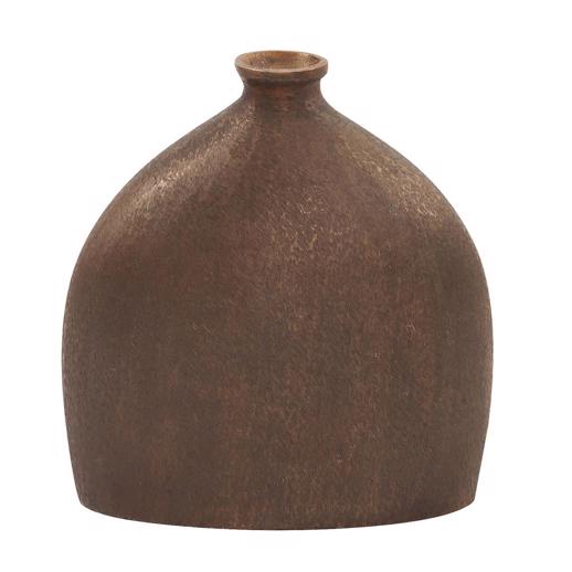  Accessories Accessories Textured Flask Vase in Dark Copper, Small