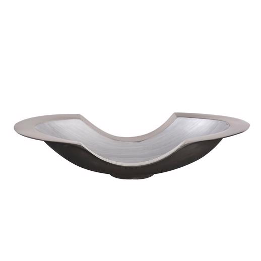  Accessories Accessories Flared Aluminum Bowl with Gray Glaze