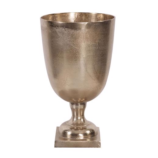  Accessories Accessories Raw Gold Aluminum Footed Chalice Vase, Large