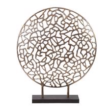 Bronze Aluminum Branch Disk Sculpture