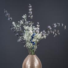 Chiseled Champagne Teardrop Vase, Small