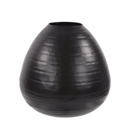  Accessories Accessories Chiseled Black Teardrop Vase, Medium