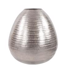 Chiseled Silver Teardrop Vase, Large