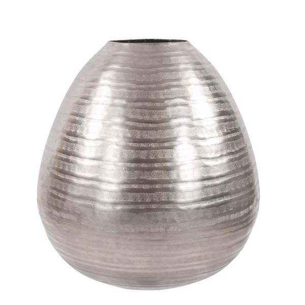 Vinyl Wall Covering Accessories Accessories Chiseled Silver Teardrop Vase, Large