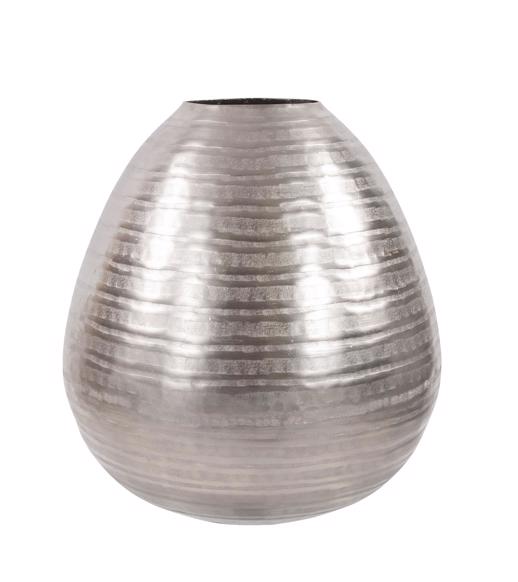  Accessories Accessories Chiseled Silver Teardrop Vase, Large