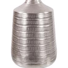 Chiseled Silver Cylinder Vase, Large