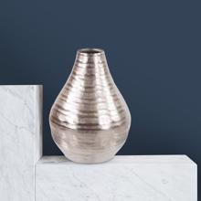 Chiseled Silver Bell Vase, Large