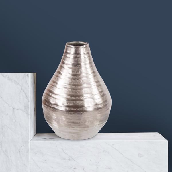 Vinyl Wall Covering Accessories Accessories Chiseled Silver Bell Vase, Large