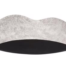 Flared Gray Marbled Iron Plate, Large