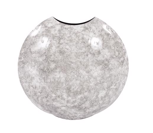  Accessories Accessories Round Gray Marbled Iron Disc Vase, Large