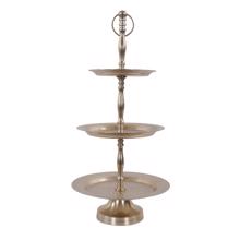 Hammered Em Dash 3 Tiered Service Tray