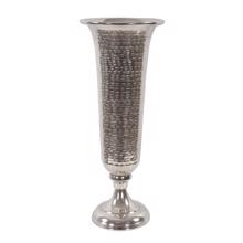 Hammered Em Dash Tall Flared Trumpet Vase, Large