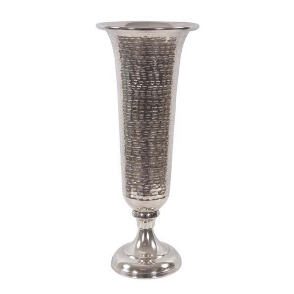 Vinyl Wall Covering Accessories Accessories Hammered Em Dash Tall Flared Trumpet Vase, Large
