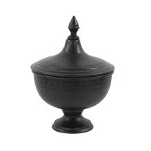Hammered Em Dash Covered Urn, Medium