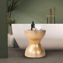 Espen Gold Hourglass Stool/Side Table