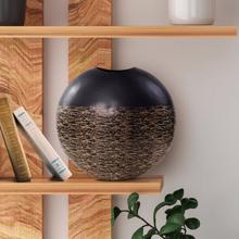 Golden Thread Medium Disc Vase