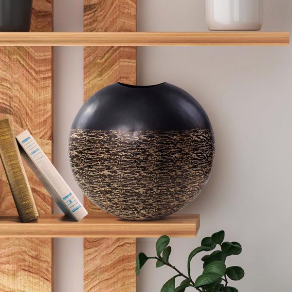 Vinyl Wall Covering Accessories Accessories Golden Thread Medium Disc Vase