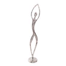 Free Spirited Dancer in Polished Silver Cast Alumi