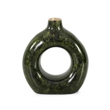 Renaldi Emerald Gold Round Vase- Medium