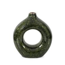 Renaldi Emerald Gold Round Vase- Tall