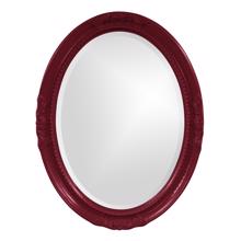 Queen Ann Mirror - Glossy Burgundy