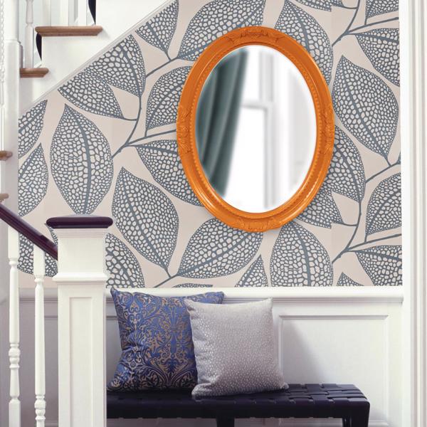 Vinyl Wall Covering Mirrors Mirrors Queen Ann Mirror - Glossy Orange