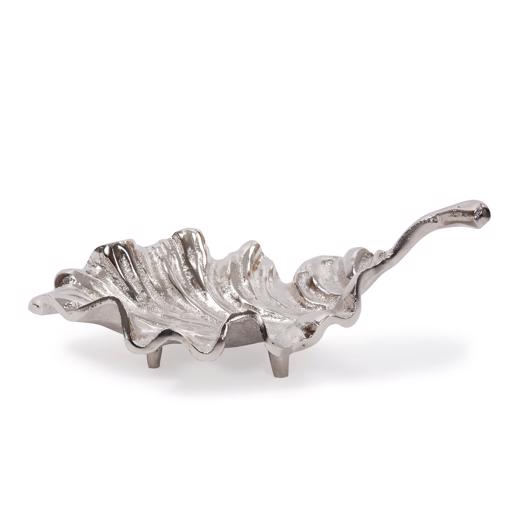  Accessories Accessories Calathea Leaf Polished Silver Sculpture, Small