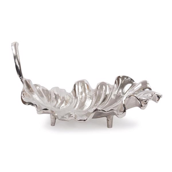 Vinyl Wall Covering Accessories Accessories Calathea Leaf Polished Silver Sculpture, Large