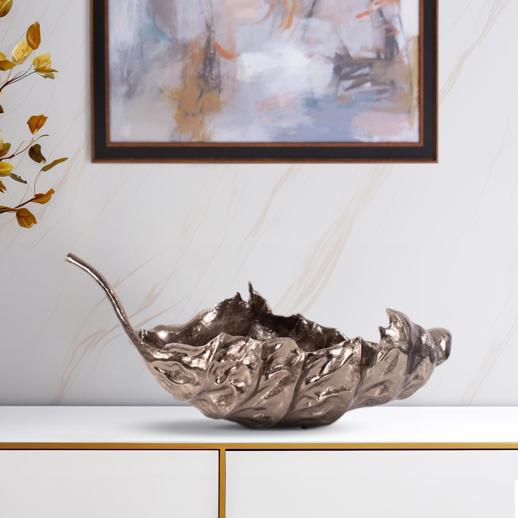  Accessories Accessories Aspen Leaf Cast Aluminum Bowl