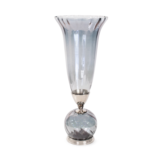  Accessories Accessories Ayers Smoked Glass Trumpet Vase Short
