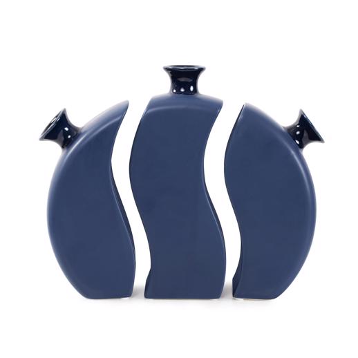  Accessories Accessories Delft Blue 3 Piece Floral Vase