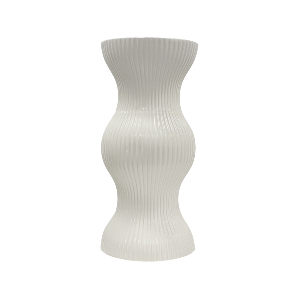 Vinyl Wall Covering Accessories Accessories White Ribbed Vase Large