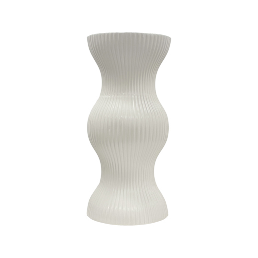  Accessories Accessories White Ribbed Vase Large