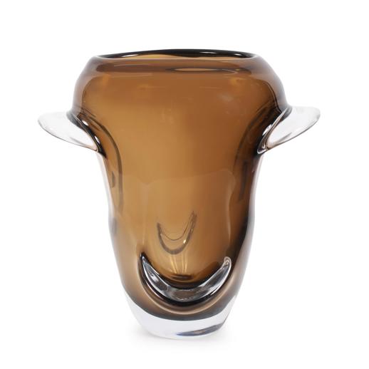  Accessories Accessories Smokey Umber Flared Edged Glass Vase- Tall