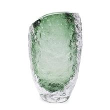 Emerald Crystalized Glass Vase- Large