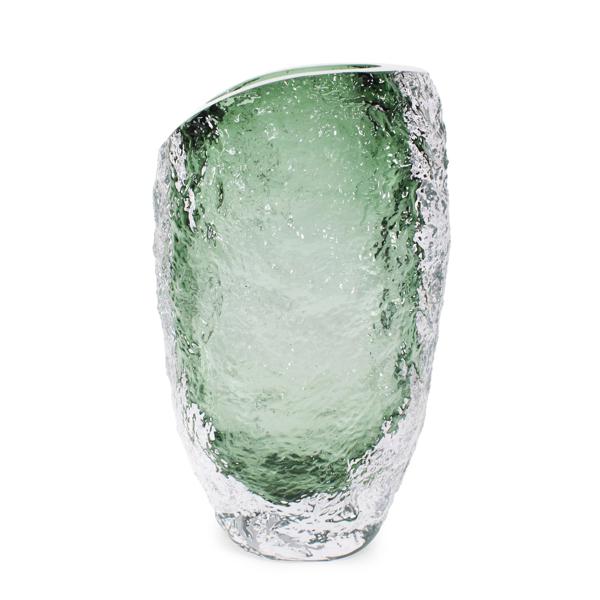 Vinyl Wall Covering Accessories Accessories Emerald Crystalized Glass Vase- Large