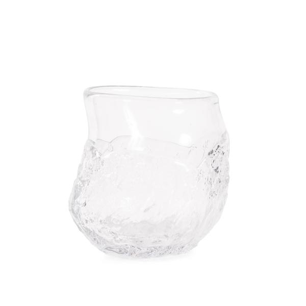 Vinyl Wall Covering Accessories Accessories Portage Ice Clear Abstract Glass Vase- Short