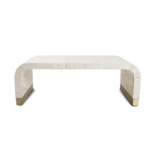 Michelina Inlayed Bone and Brass Coffee Table
