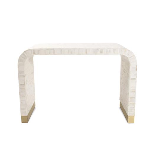  Accent Furniture Accent Furniture Michelina Inlayed Bone and Brass Console