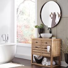 Steele Brass Round Mirror