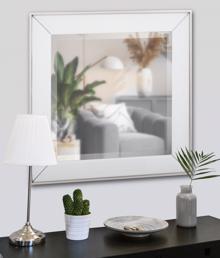 Square Devon Mirror in White