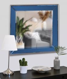 Square Devon Mirror in Blue